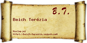 Beich Terézia névjegykártya